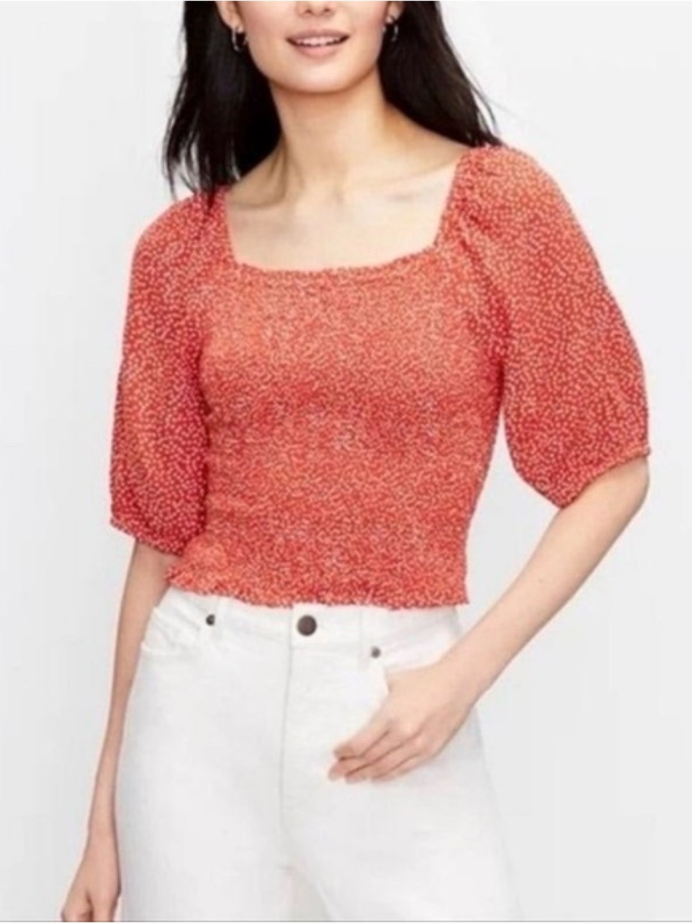 LOFT Orange Crop Top